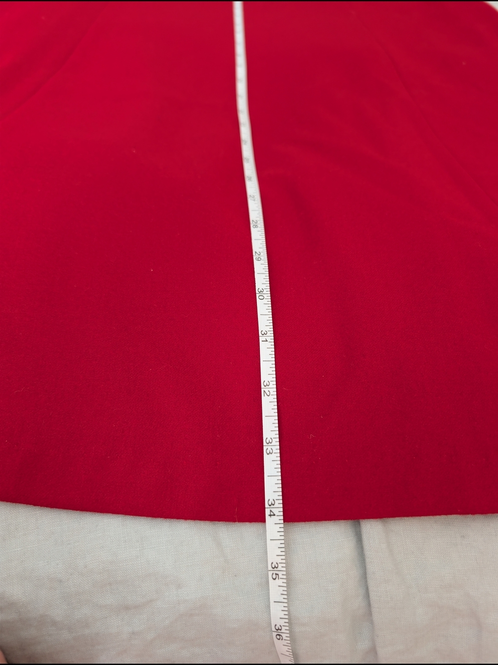 Vtg Talbots Red Wool Maxi Skirt Made in Italy Quiet Luxury Deep Winter 8 - Picture 6 of 6